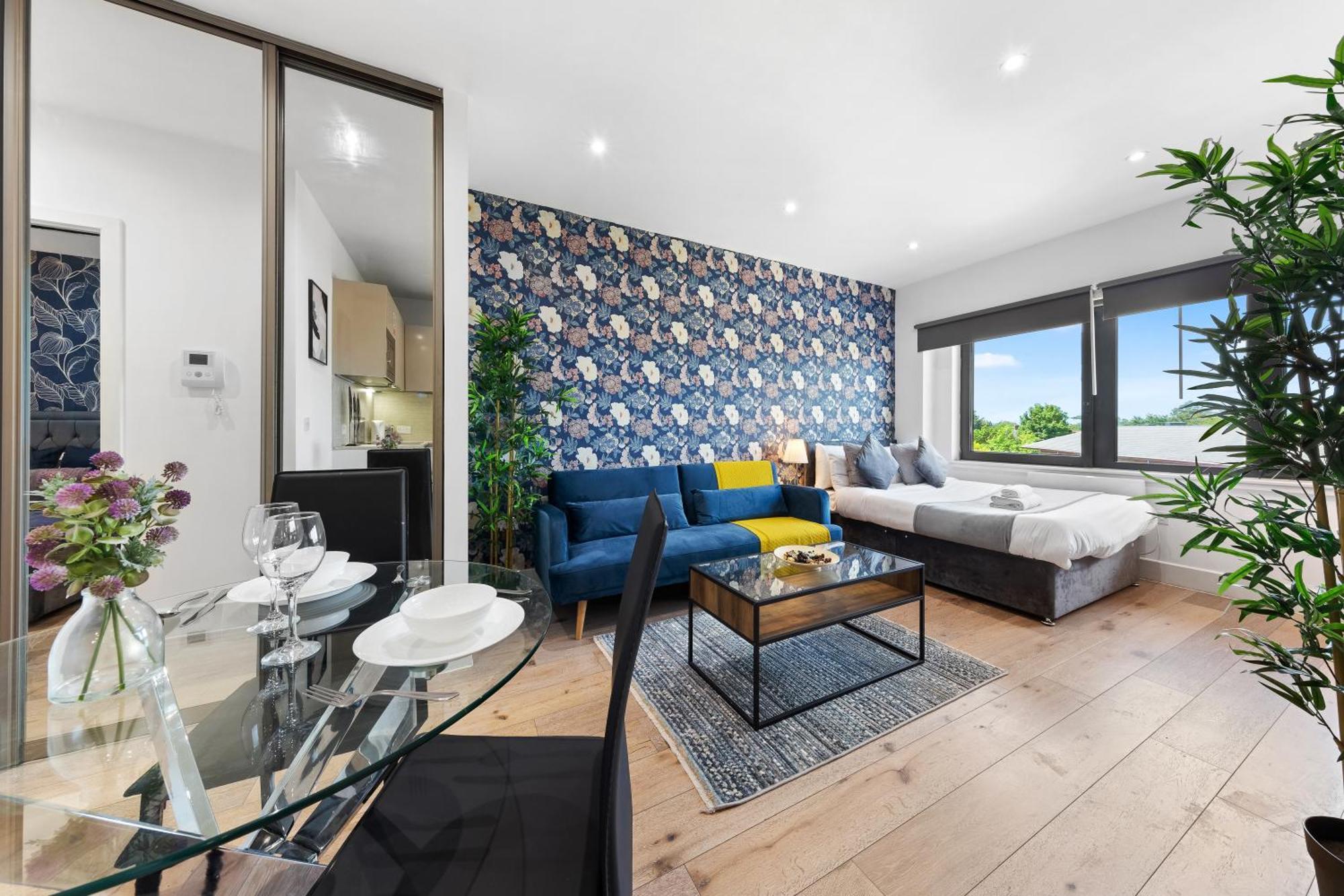Modern One Bedroom Flat - Sleeps 5 -Near Heathrow - London Ub3 Eksteriør bilde