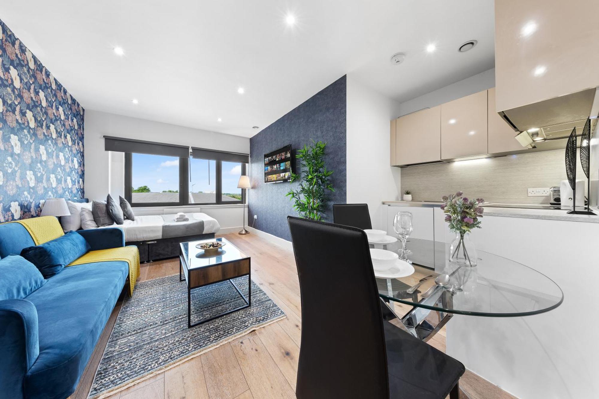 Modern One Bedroom Flat - Sleeps 5 -Near Heathrow - London Ub3 Eksteriør bilde