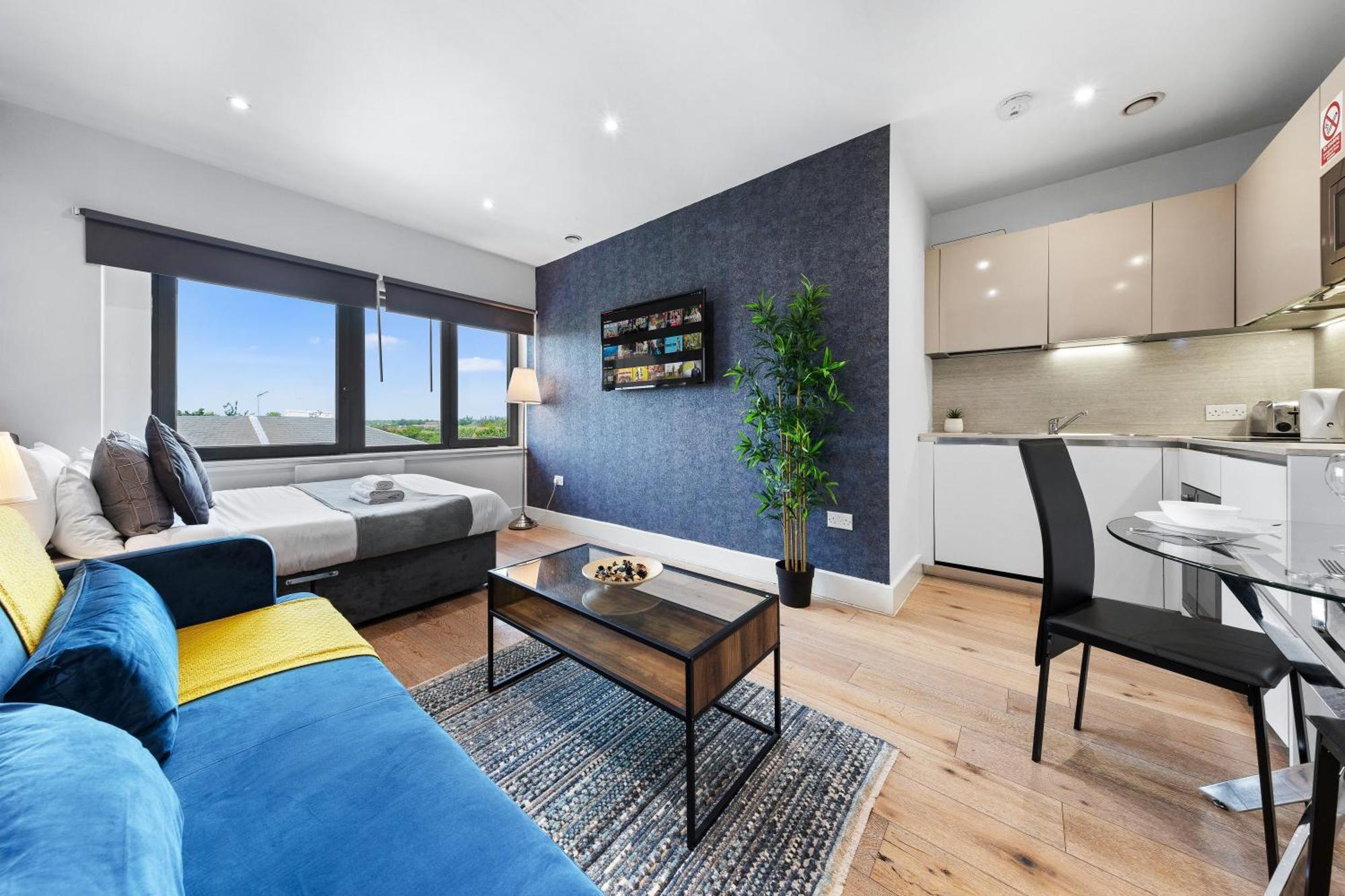 Modern One Bedroom Flat - Sleeps 5 -Near Heathrow - London Ub3 Eksteriør bilde